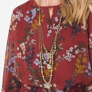 CHICO'S GOLD TONE ARTISAN NECKLACE